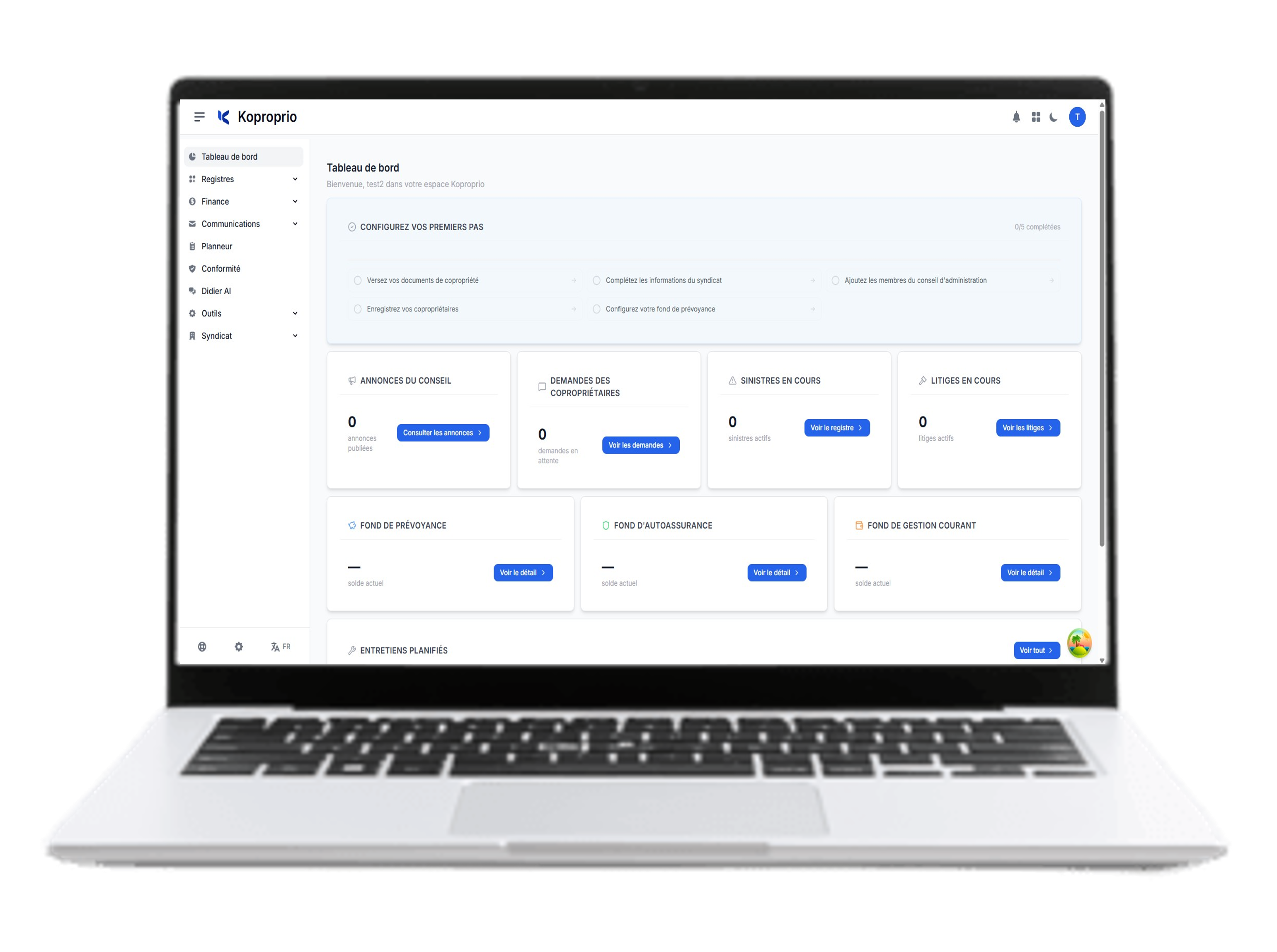Plateforme web Koproprio